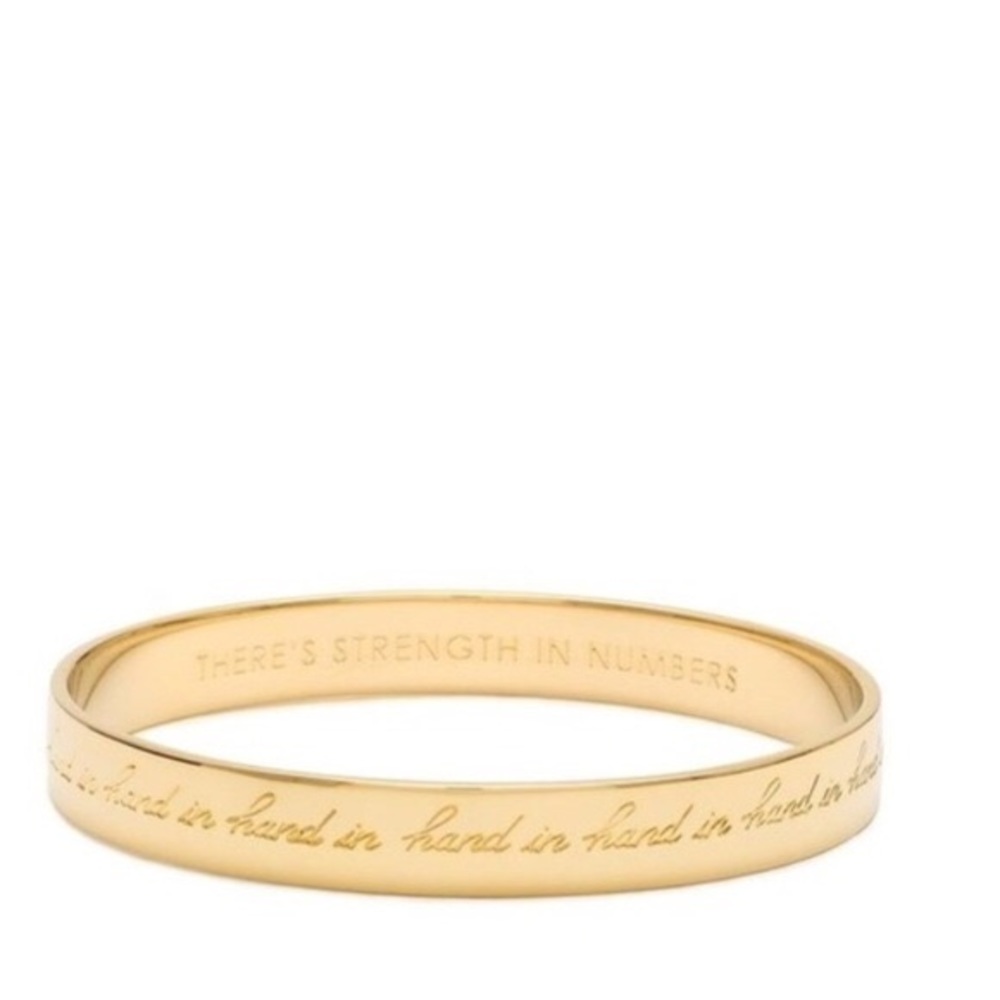 Kate Spade There’s Strength in Numbers gold bangle